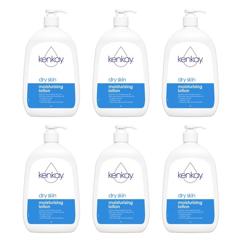 Kenkay Dermatological Moisturiser 1L Pack of 6
