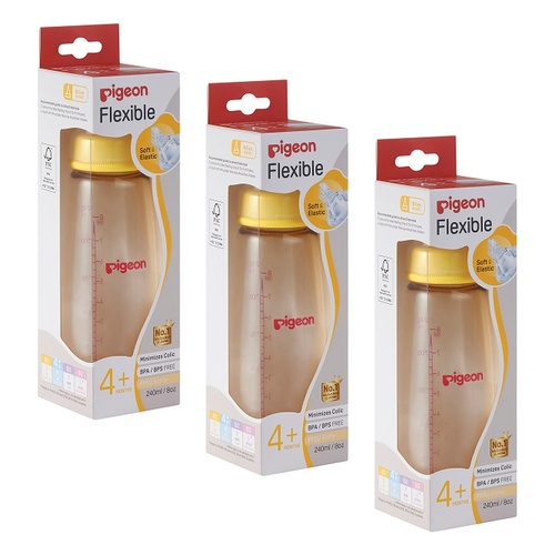 Pigeon Slim Neck PPSU Bottle 240mL Pack of 3