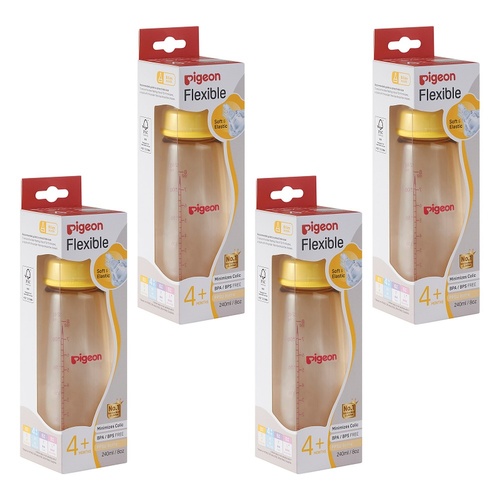 Pigeon Slim Neck PPSU Bottle 240mL Pack of 4