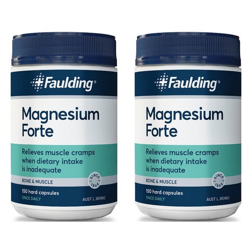 Faulding Magnesium Forte 400mg 150 Capsules Pack of 2
