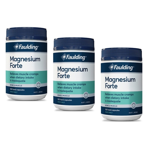 Faulding Magnesium Forte 400mg 150 Capsules Pack of 3