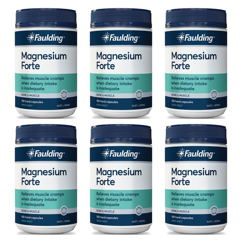 Faulding Magnesium Forte 400mg 150 Capsules Pack of 6