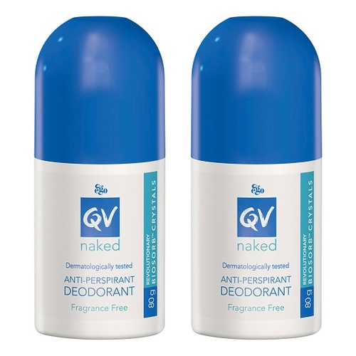 Ego QV Naked Anti-perspirant Deodorant Roll-on 80g Pack of 2