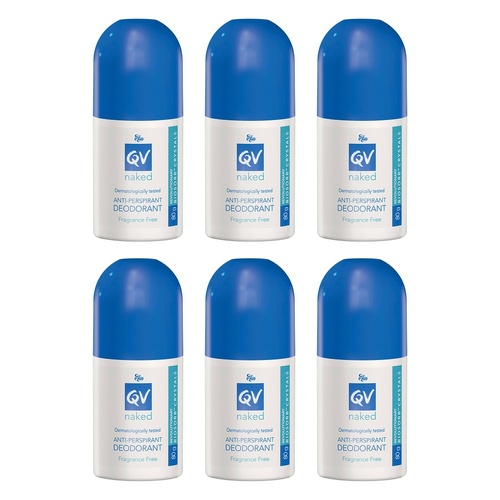 Ego QV Naked Anti-perspirant Deodorant Roll-on 80g Pack of 6