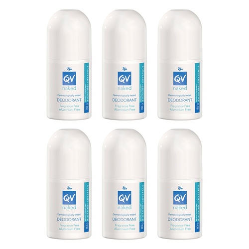 Ego QV Naked Deodorant Roll-on 80g Pack of 6