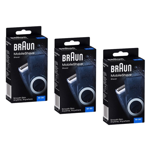 Braun Mobile Shaver M30 Pack of 3