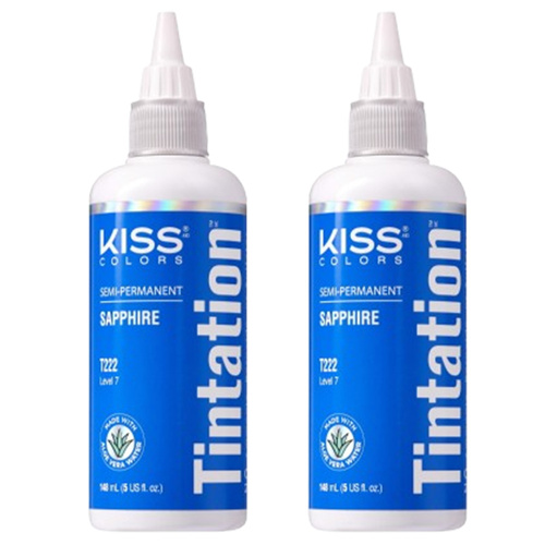 Kiss Tintation SemiPermanent Hair Colour with Aloe Vera 2x 148ml Sapphire T222
