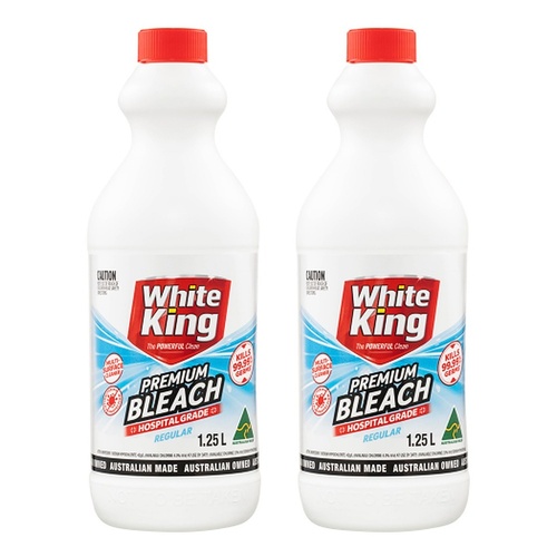 White King Premium Bleach Regular 1.25L x 6 Bundle of 2