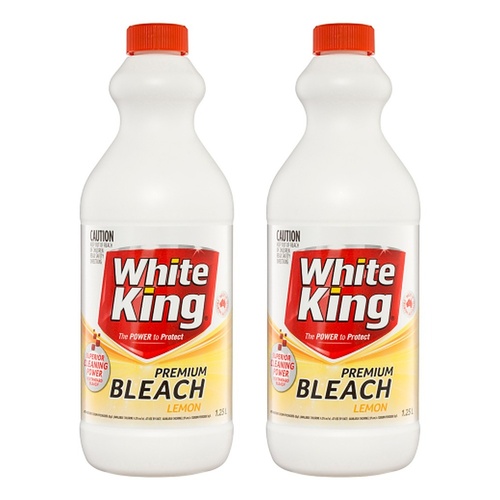 White King Premium Bleach Lemon 1.25L x 6 Bundle of 2