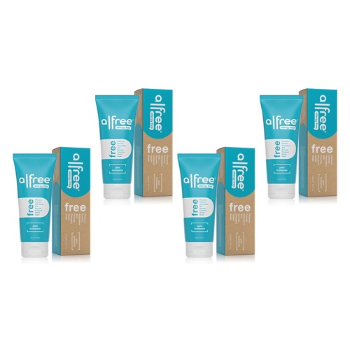 Alfree Plain Toothpaste 100g Pack of 4