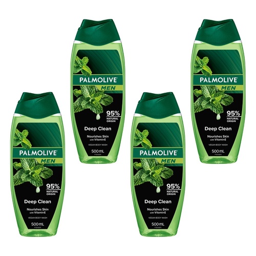 Palmolive Men Deep Clean Shower Gel 500mL Pack of 4