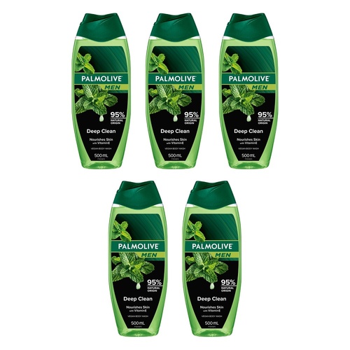 Palmolive Men Deep Clean Shower Gel 500mL Pack of 5