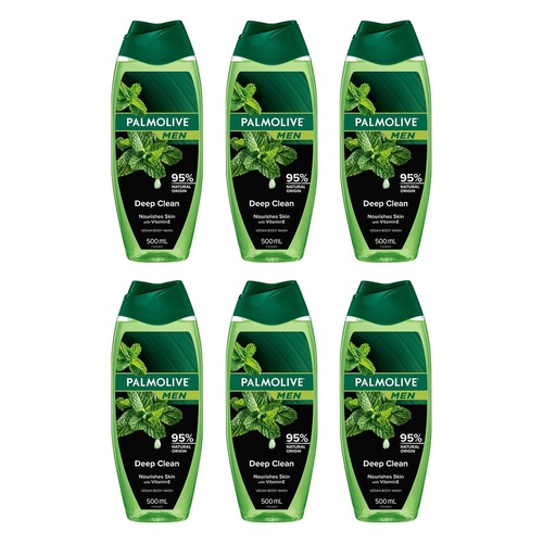 Palmolive Men Deep Clean Shower Gel 500mL Pack of 6