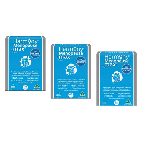 Harmony Menopause Max Herbal Formula 45 Tablets Pack of 3