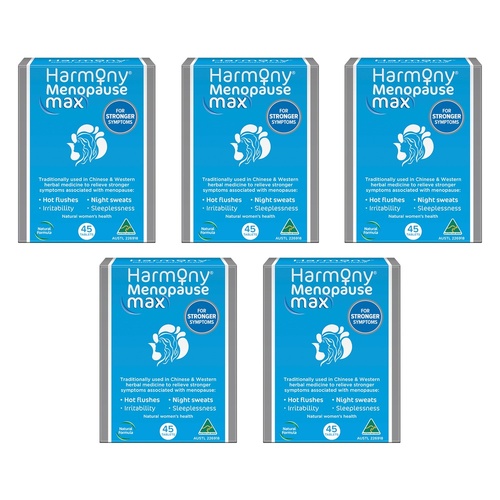 Harmony Menopause Max Herbal Formula 45 Tablets Pack of 5