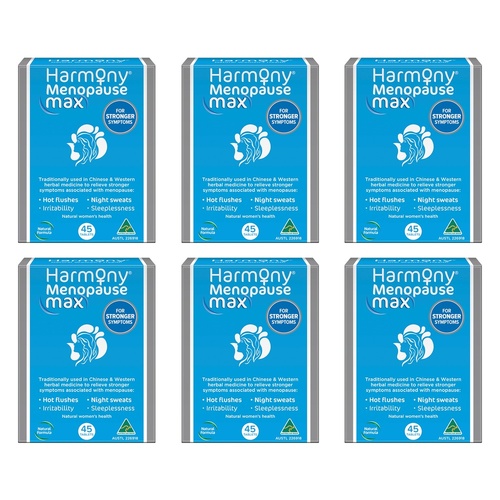 Harmony Menopause Max Herbal Formula 45 Tablets Pack of 6