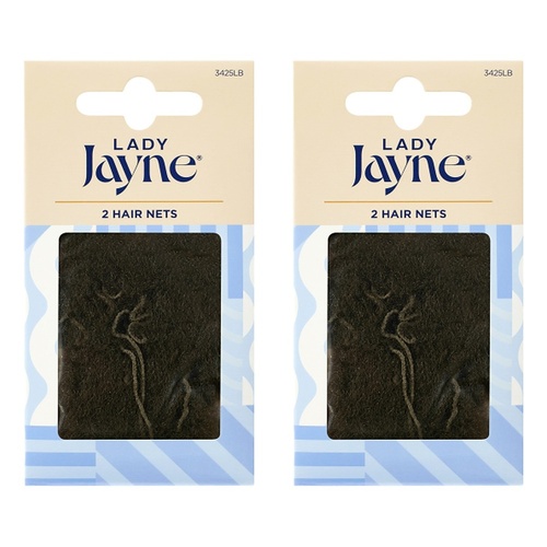 Lady Jayne Light Brown Hair Nets 2 Pack Bundle of 2