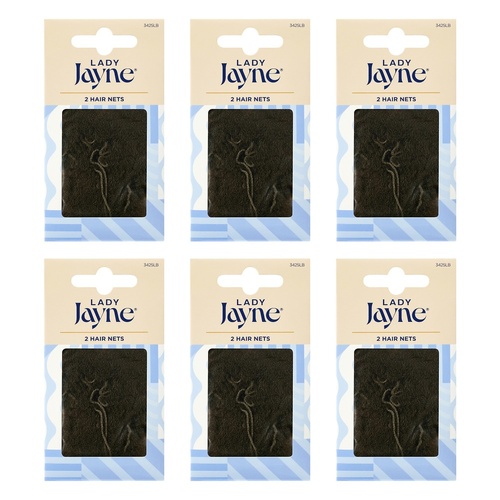 Lady Jayne Light Brown Hair Nets 2 Pack Bundle of 6