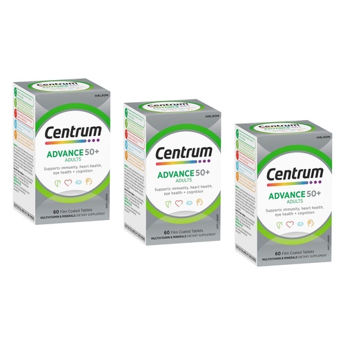 Centrum Advance 50+ Adults 60 Tablets Pack of 3