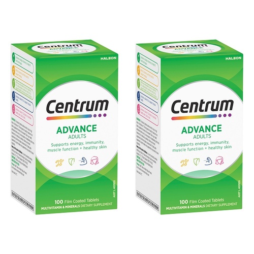 Centrum Advance Adults 100 Tablets Pack of 2