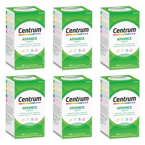 Centrum Advance Adults 100 Tablets Pack of 6