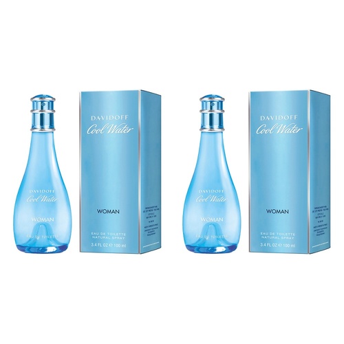 Davidoff Cool Water Woman EDT 100mL Pack of 2