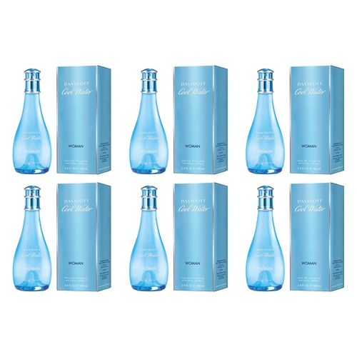 Davidoff Cool Water Woman EDT 100mL Pack of 6