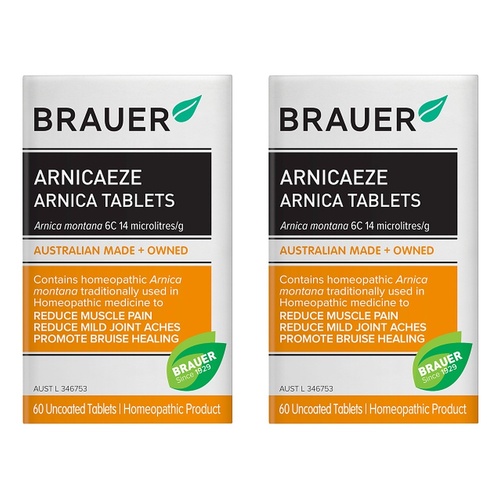 Brauer Arnicaeze Arnica Tablets 60 Tablets Pack of 2