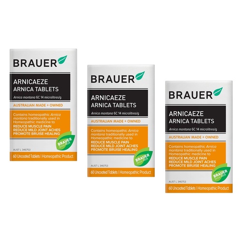 Brauer Arnicaeze Arnica Tablets 60 Tablets Pack of 3