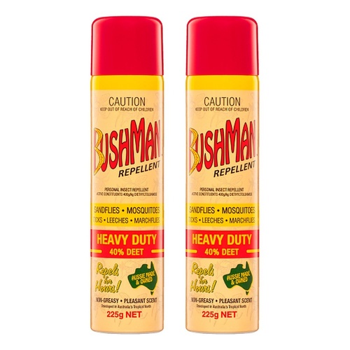Bushman Personal Insect Repellent Heavy Duty 40% DEET 225 g Pack of 2