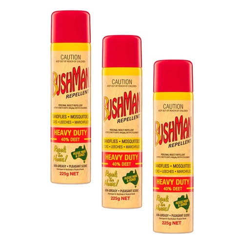 Bushman Personal Insect Repellent Heavy Duty 40% DEET 225 g Pack of 3