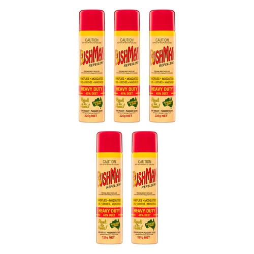 Bushman Personal Insect Repellent Heavy Duty 40% DEET 225 g Pack of 5
