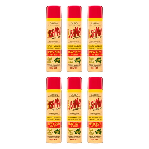 Bushman Personal Insect Repellent Heavy Duty 40% DEET 225 g Pack of 6