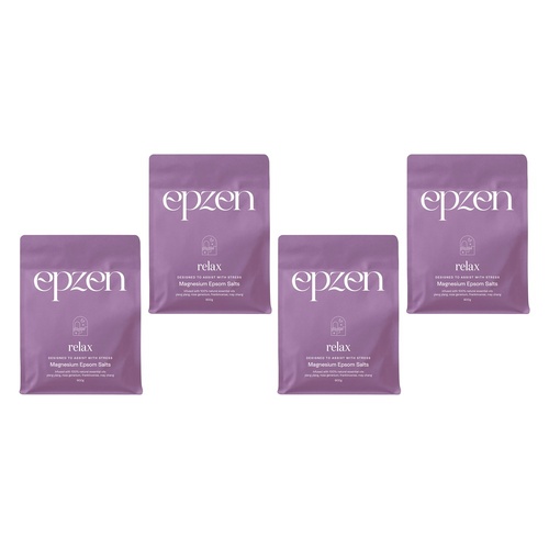 EpZen Magnesium Bath Crystals Relax 900g Pack of 4