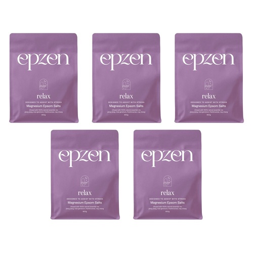 EpZen Magnesium Bath Crystals Relax 900g Pack of 5