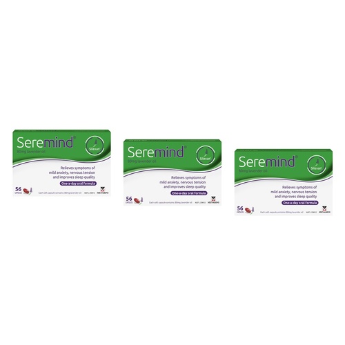 Seremind Lavender Oil 80mg 56 Capsules Pack of 3