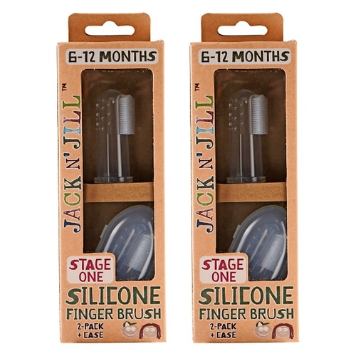 Jack N' Jill Silicone Finger Brush Pack of 2