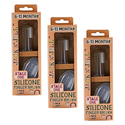 Jack N' Jill Silicone Finger Brush Pack of 3