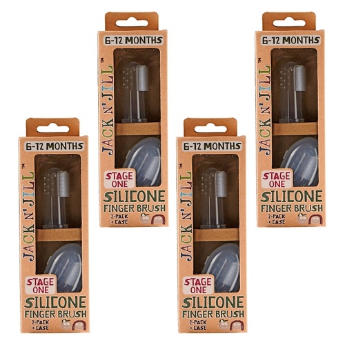 Jack N' Jill Silicone Finger Brush Pack of 4