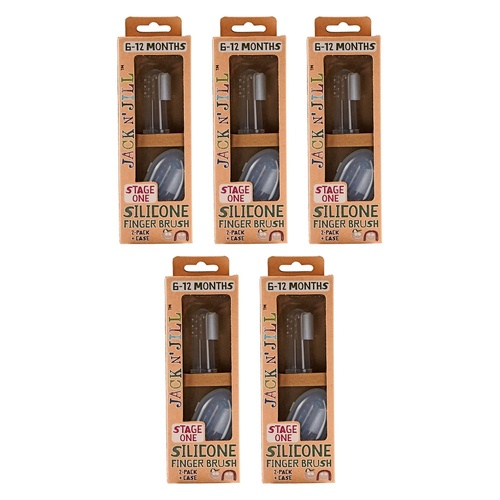 Jack N' Jill Silicone Finger Brush Pack of 5