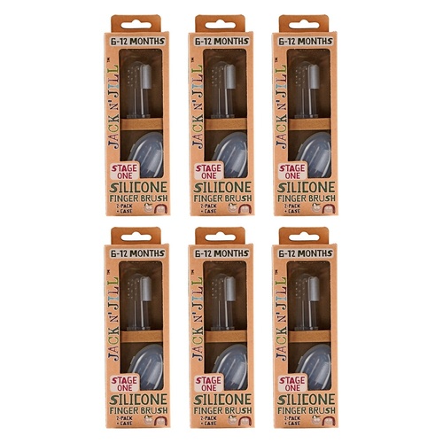 Jack N' Jill Silicone Finger Brush Pack of 6