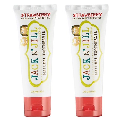 Jack N' Jill Natural Strawberry Fluoride Free Toothpaste 50g Pack of 2