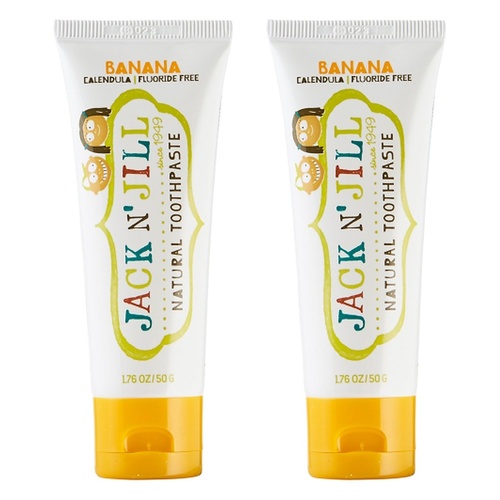 Jack N' Jill Natural Banana Fluoride Free Toothpaste 50g Pack of 2