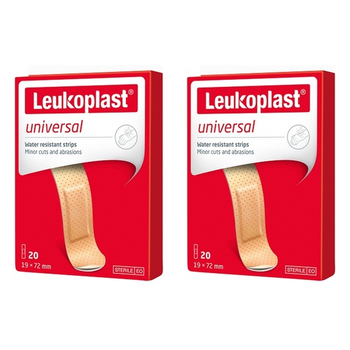 Leuko Leukoplast Universal Finger Dressings 20 Pack Bundle of 2
