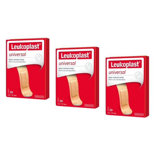 Leuko Leukoplast Universal Finger Dressings 20 Pack Bundle of 3