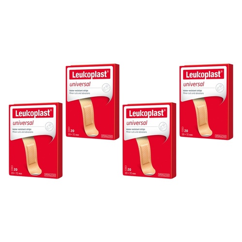 Leuko Leukoplast Universal Finger Dressings 20 Pack Bundle of 4