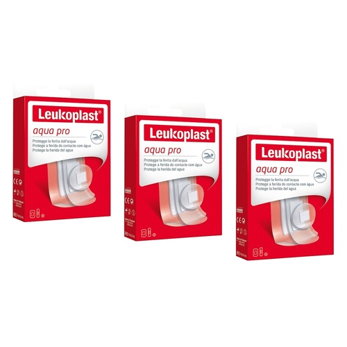 Leuko Aqua Pro Waterproof Adhesive Dressings Assorted Pack of 3