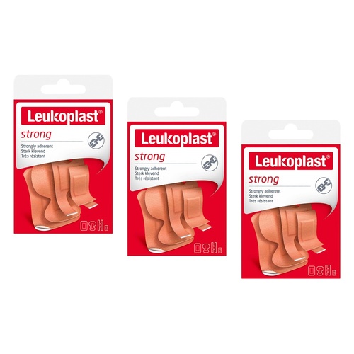Leuko Leukoplast Strong First Aid Dressings Assorted 20 Pack Bundle of 3
