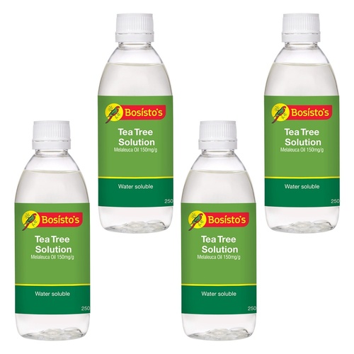 Bosisto's Tea Tree Solution 250mL x 3 Bundle of 4