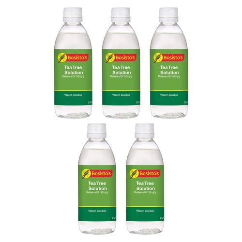 Bosisto's Tea Tree Solution 250mL x 3 Bundle of 5